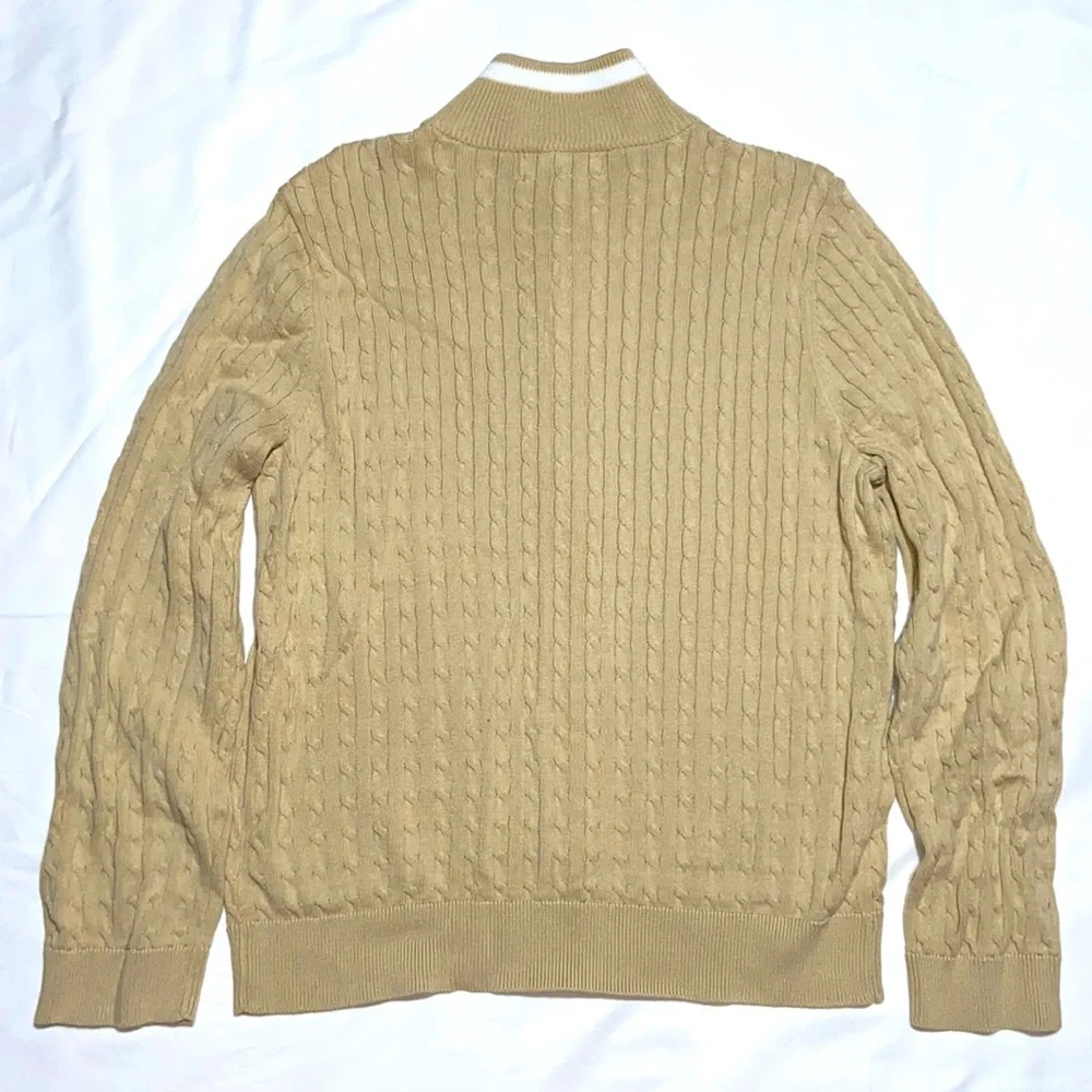 Ralph Lauren Active Zippered Cardigan. Golden Tan Color. Size XL. - Picture 2 of 8
